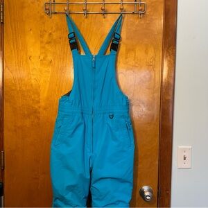 LandsEnd Kids Snow Bibs -Turquoise-size 14